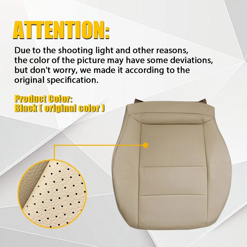 Подходит для Mercedes Benz GLK250 GLK350 2008-15 годов выпуска нижний кожаный чехол на сиденье водителя желтовато-коричневый EK - Изображение 2 из 4