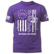 In Guns We Trust 2nd Amendment Veteran Military Patriotic US Flag T-shirt