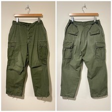 60s vintage military U.S.Army jungle fatigue cargo pants trousers size L 443841
