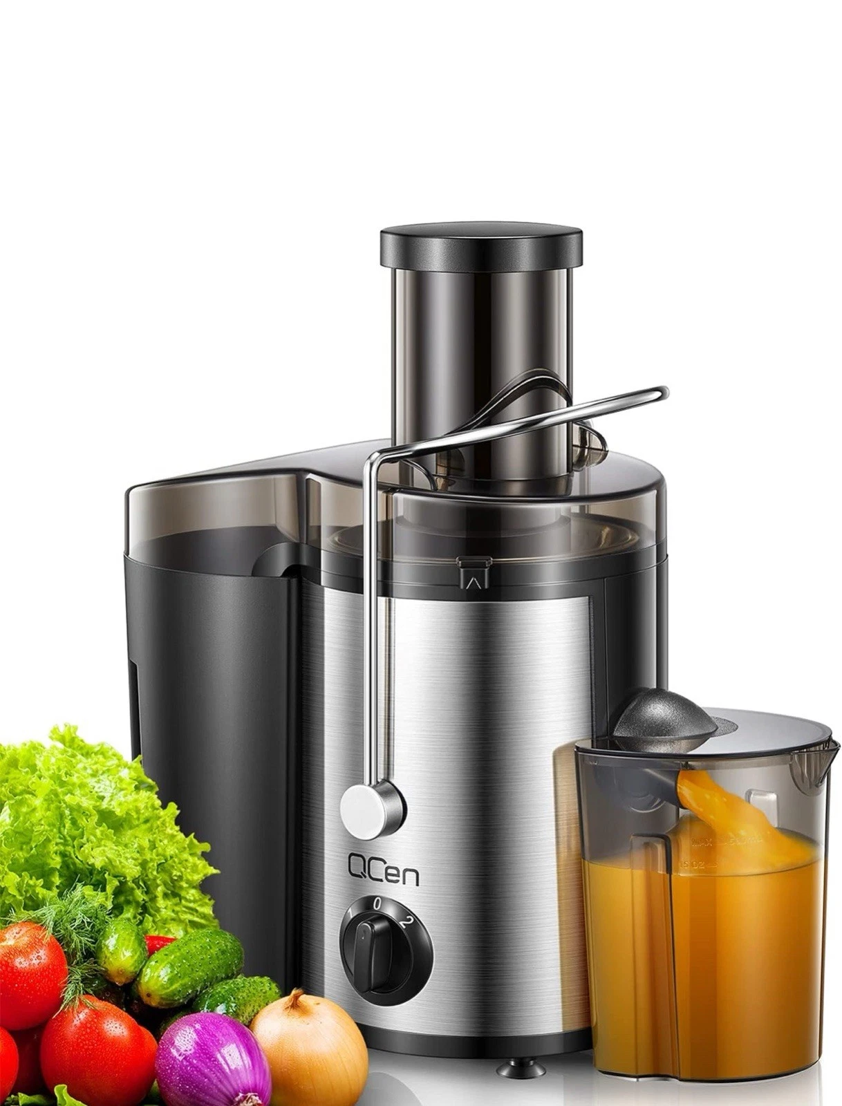 Juicer Machine, 500W Centrifugal Juicer Extractor with Wide Mouth 3” Feed Chute