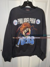 Vintage 90s Taz Philadelphia Sixers 76ers Crewneck Magic Johnson XL NBA