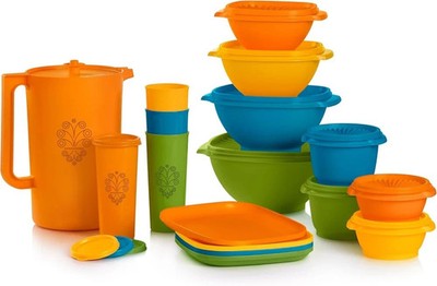 Tupperware Heritage 30 Piece Retro Food Storage Container Set Collection Colors