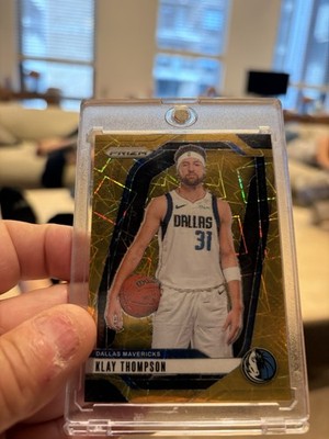 Panini Prizm 2024-25 Klay Thompson Dallas Mavericks #107 /10 gold parallel steal
