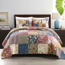 ENASAL Cotton Bedspread Quilt Sets Reversible Bedding Coverlet Sets Comforter...