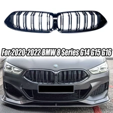 Gloss Black Dual Slats Front Kidney Grill Fit For BMW 8-Series G14 G15 G16 20-22