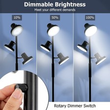 Freestanding Tree Lamp 3-Light Modern Floor Lamp w/ 3 Angle Adjustable