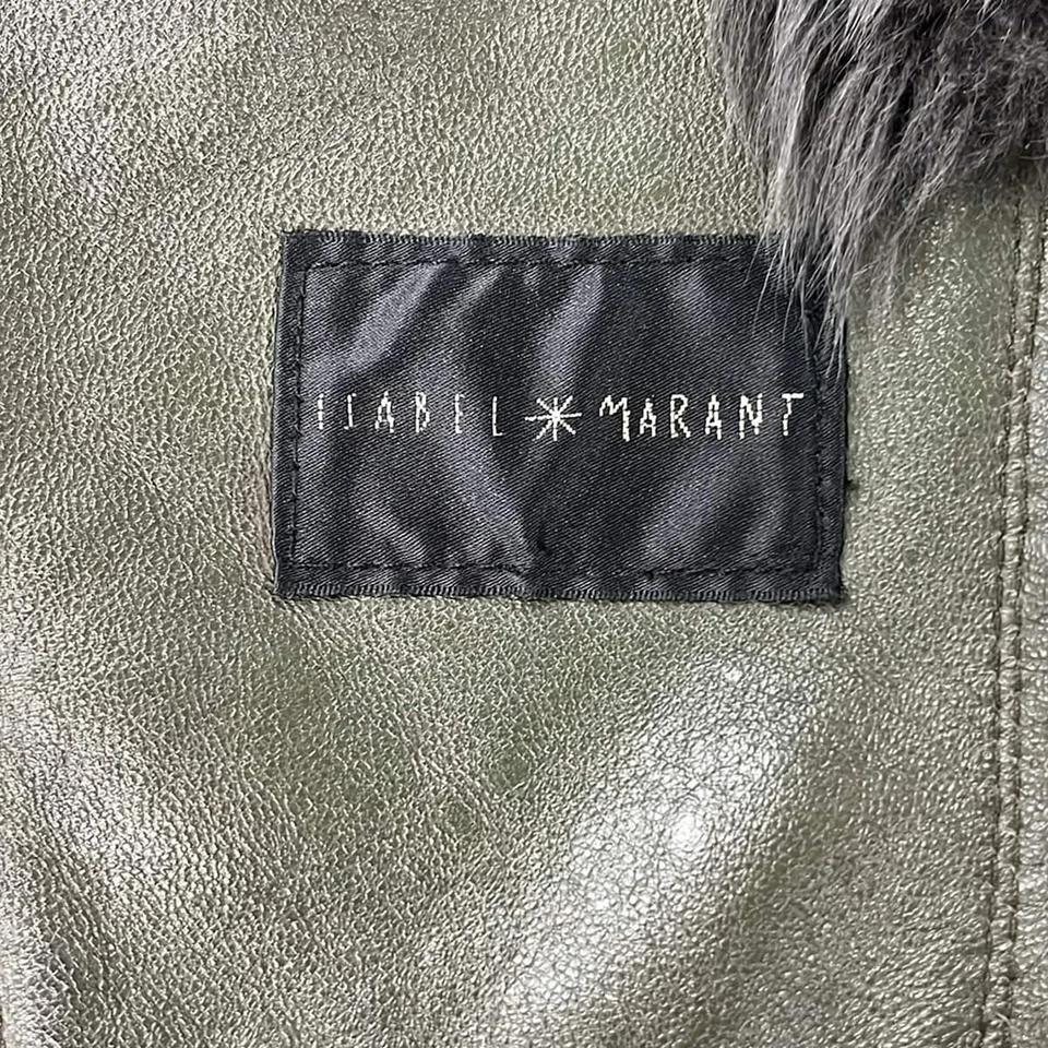 Auténtico abrigo para mujer ISABEL MARANT - marrón oscuro Foto 3 de 4