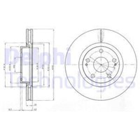 Delphi 2X Bremsscheibe Vorne Ø295 Mm BelüFtet FüR Toyota Corolla Verso Zer_