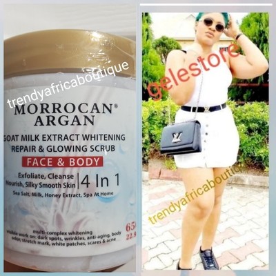 Morrocan Argan Goat Milk Extracts Repair & Glowing Scrub Face & Body 650ml X 1