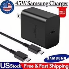 PD 45W Type USB C Super Fast Wall Charger 6ft Cable For Samsung Galaxy S22 S23