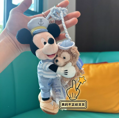 Authentic HongKong Disney 2026 Spring Navy Mickey Duffy Cute Plush