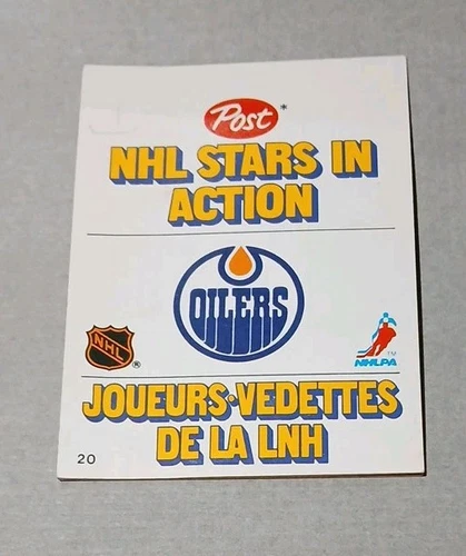 1981 POST NHL STARS IN ACTION EDMONTON OILERS BRETT CALLIGHEN #20
