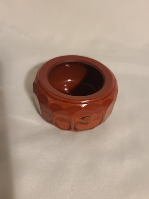 Antique Bohemian Red  Lithyalin Art Glass Master Salt Dish Rare