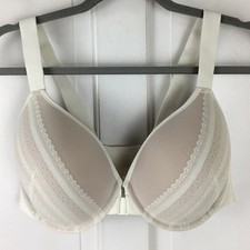 Spanx Bra-llelujah Illusion Lace Underwire Bra White Ivory 38DD EUC