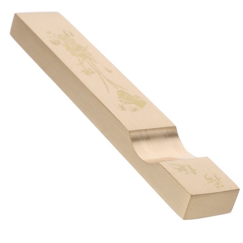 Brass Paperweight Brush Holder Rectangular Weights Calligraphy Chinese - Picture 4 of 12