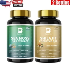 240pc Sea Moss&Shilajit Black Seed Oil,Turmeric,Ashwagandha,Ginger,Vitamin D