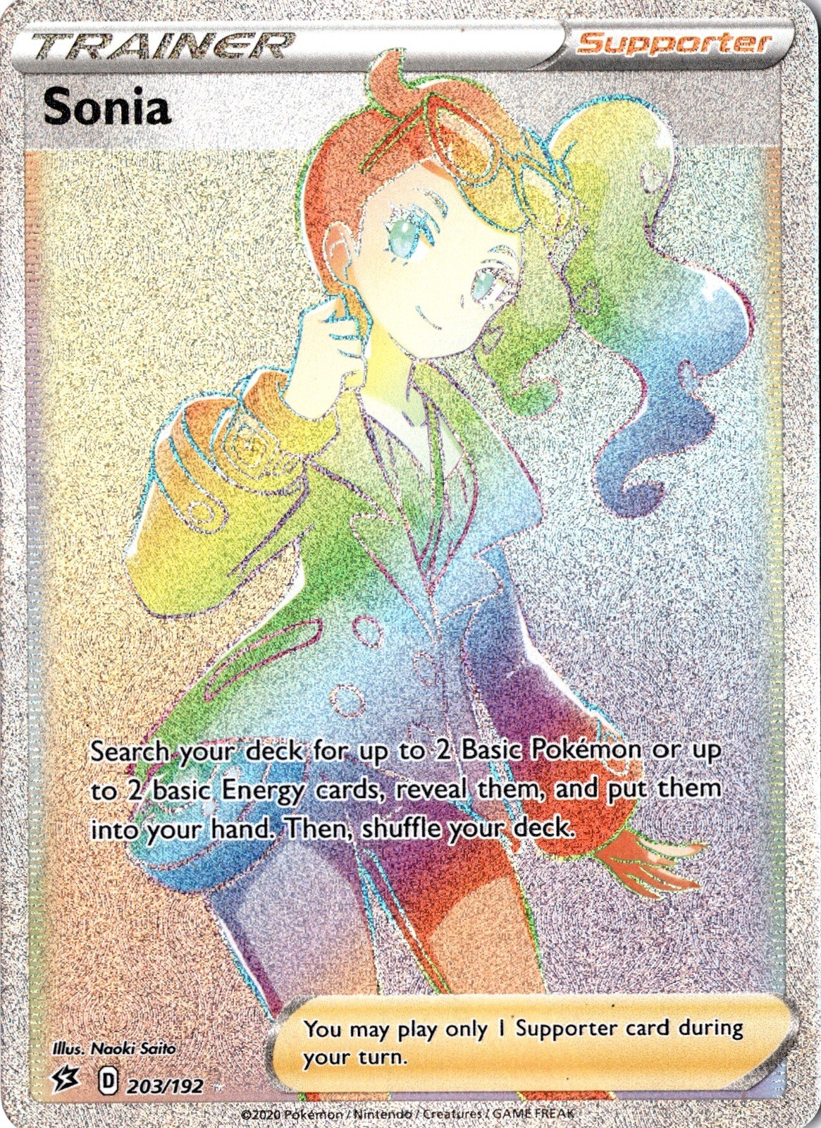 Sonia (Secret) 203/192 Secret Rare SWSH02: Rebel Clash NM