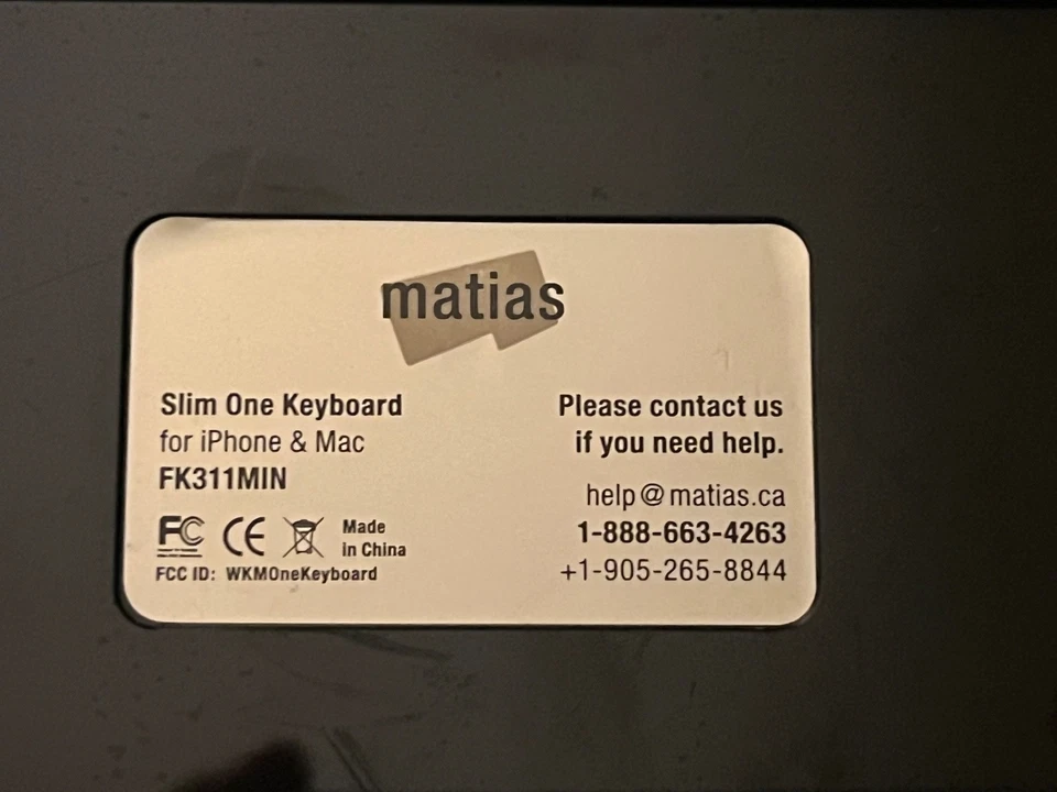 Matias Slim One Keyboard for iPhone & Mac - FK311MIN - Image 4 of 4