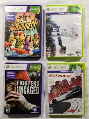 Xbox 360 Lot of 4 Need For Speed, Most Wanted, Dead Space 3, Kinect Adventures 
