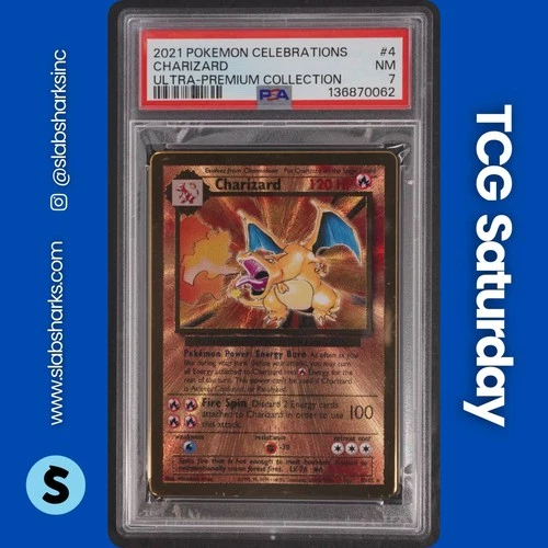 2021 POKEMON CELEBRATIONS CLASSIC COLLECTION UPC #4/102 CHARIZARD METAL PSA 7