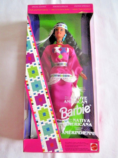 Barbie Native American 12699 poupée souvenir d'enfance amérindienne sous boîte scellée Mattel