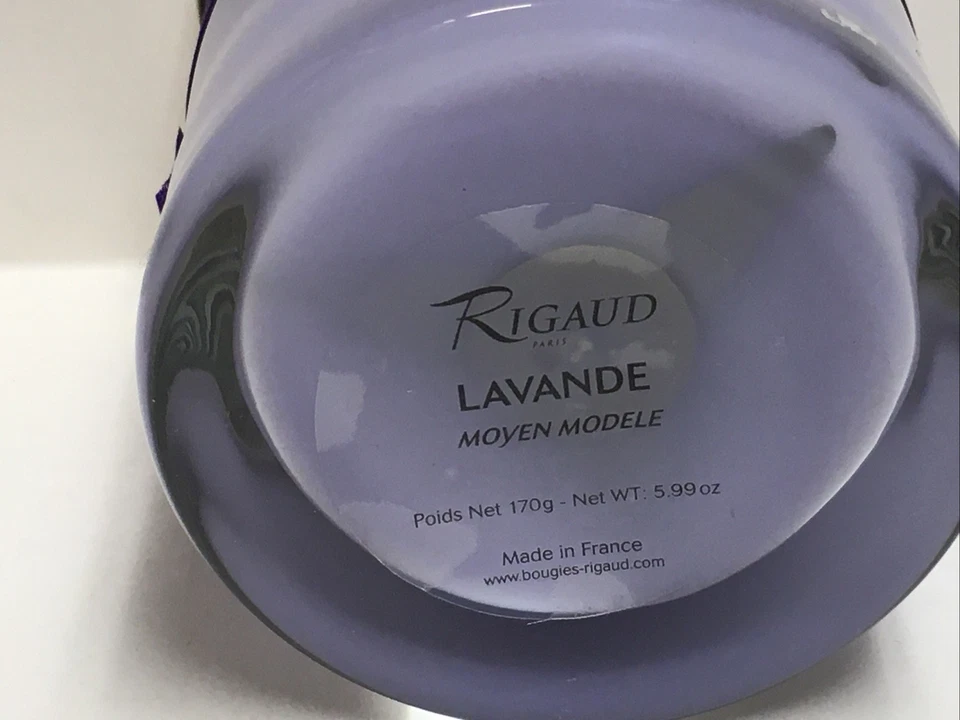 Vela Rigaud Paris Lavande.  5,3 OZ Perfume Bougie.  Mediano, sin caja / FRANCIA Foto 2 de 4
