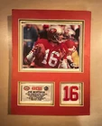 Joe Montana Signed Framed Display (Photo/Nameplate/#16) Beckett H20086