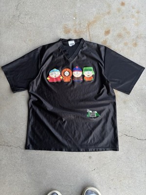 Vintage 1997 South Park Gang Comedy Central Jersey Black XL Stanley Desantis