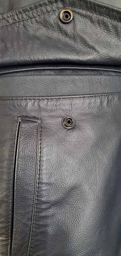 Perrone Aviation size Large Men’s Black Leather Fedex Pilot Bomber Jacket - Picture 5 of 13