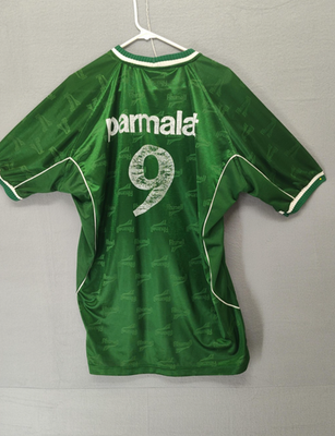 Vintage Palmeiras Jersey Shirt Mens GG Parmalat 9 Brazil Soccer