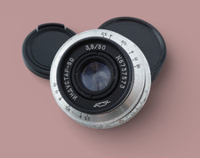 Vintage SLR Silver KMZ Industar 50 3,5 50mm Zenit lens M39 portrait L39