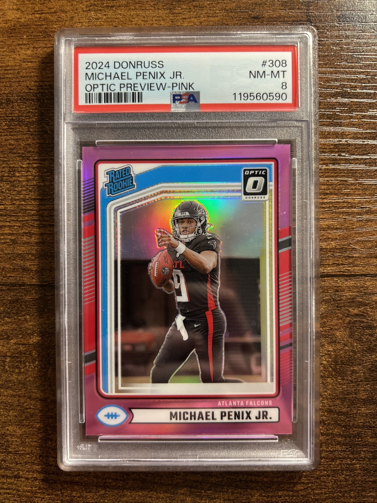 2024 Panini Donruss - RC Michael Penix Jr. #308 Optic Preview Pink Prizm (RC)