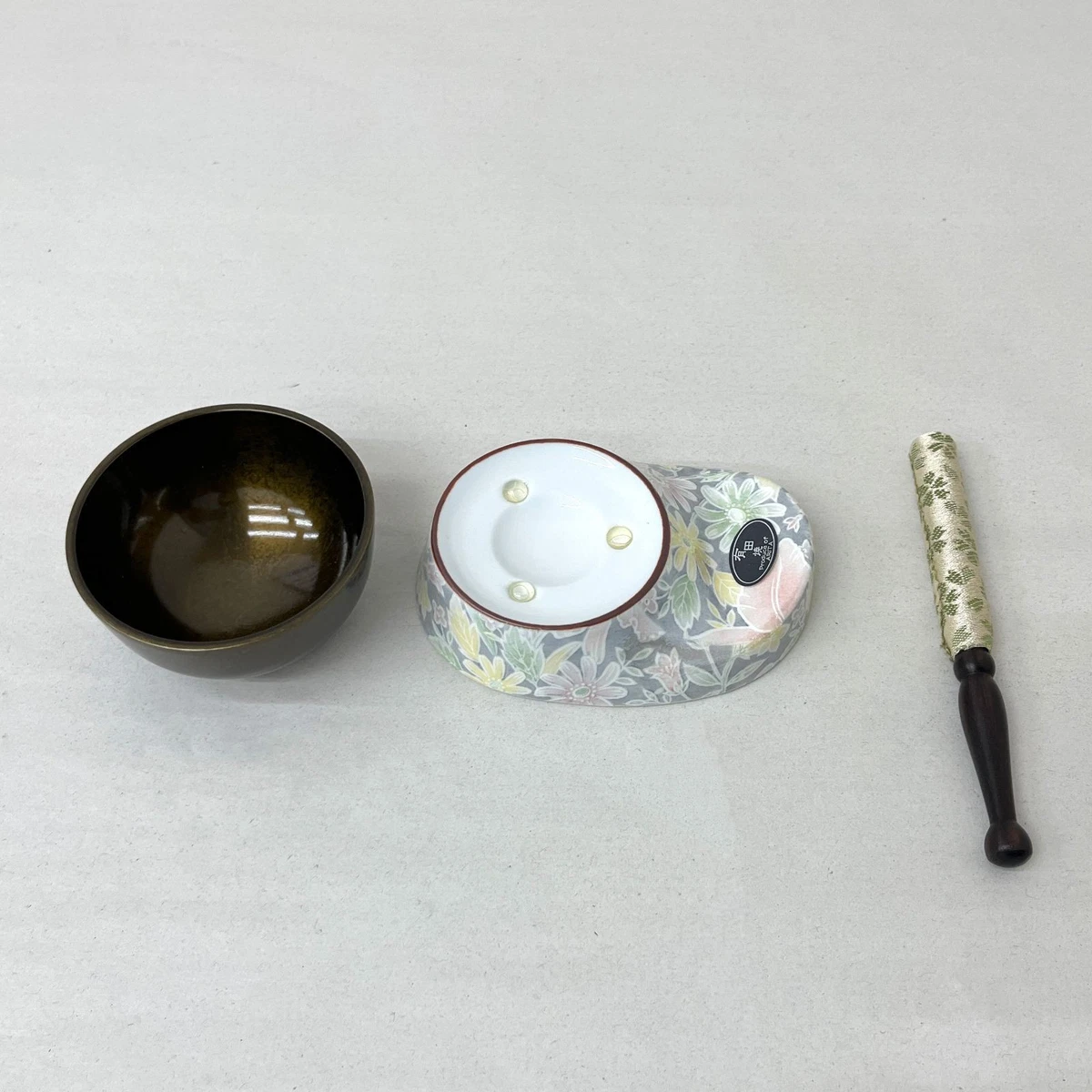Ayaka Green Orin Stand Set 2.3" Mini Rin Stick Made in Japan Used