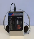 Sony Walkman WM-F8 w/ Vintage Headphones. Works/Tested. See Description.