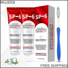 3PCS SP 6 Toothpaste for Teeth Brightening & Fresh Breath, 6 Probiotics Formula.