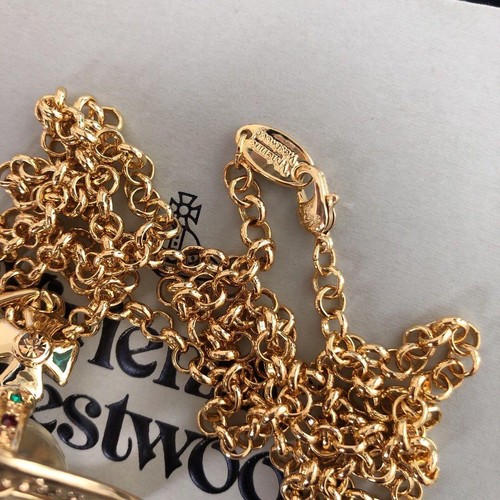 Kleine Kugel Halskette Anhänger Vivienne Westwood Gold Accessoires klar Damen - Bild 4 von 4