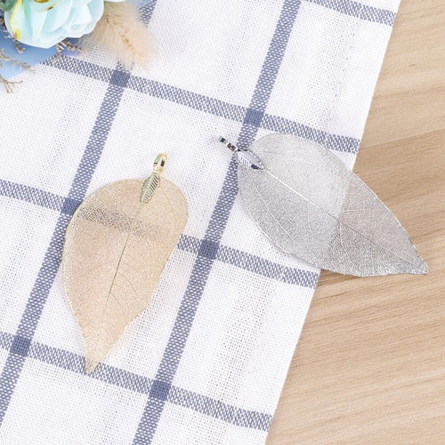 Women Pendants Metal Leaf Shape Charms Pendant Bracelet Pendants - Picture 7 of 11