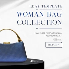Responsive eBay Listing Store for women's bag collection FREE LOGO BANNER