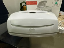 Prince Lionheart White Premium Wipes Warmer with Night Light, White/Grey