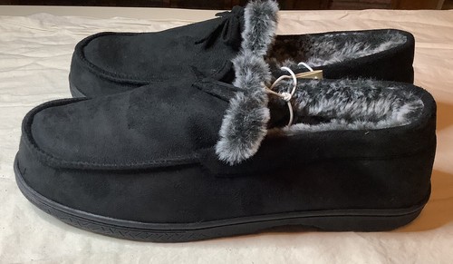 Mens Casual Loafers Slippers Moccasins Toe Warm Comfort Shoes Size 12. Black - Picture 2 of 5