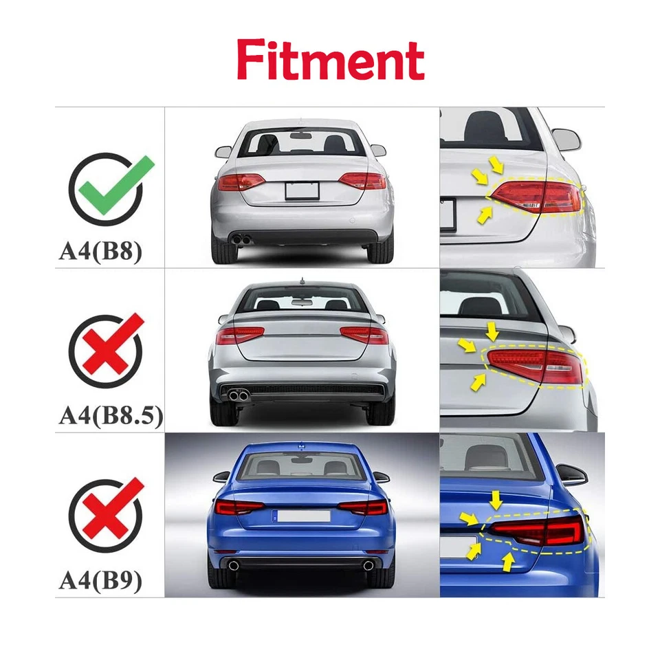 ALERÓN DE MALETERO ESTILO PSM HIGHKICK PARA AUDI A4 B8 2008-12 4 PUERTAS NEGRO BRILLANTE Foto 2 de 4