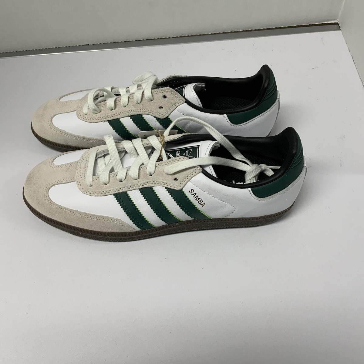 Size 10 - adidas Samba ADV White College Green for sale