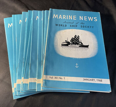 Marine News Journal Of The World Ship Society 1966 12 Ausgaben Marine Bootshändler