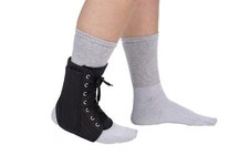 FPUS8827 Lace Up Ankle Support Brace with Removable Inserts Large