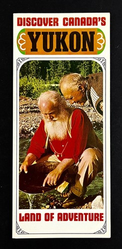 1968 Discover Canada's Yukon Land Adventure Tourist Map Vintage Travel Brochure