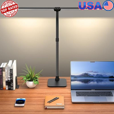 Desk Lamp Architect Task Dual Head Modern Flexible Gooseneck Tall Dimmable Light