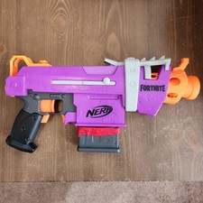 Fortnite Nerf Gun SMG-E Blaster Motorized Toy PURPLE Dart Gun W/MAGAZINE Clip