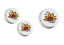 SUNSET CERAMIC BEADS SUN TRAVEL HORIZON CHOOSE 14mm 25pcs OR 21mm 20pcs