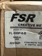 NEW FSR FL-500P-6-B Concrete Tight Floor Box, 12" x 10" x 6"