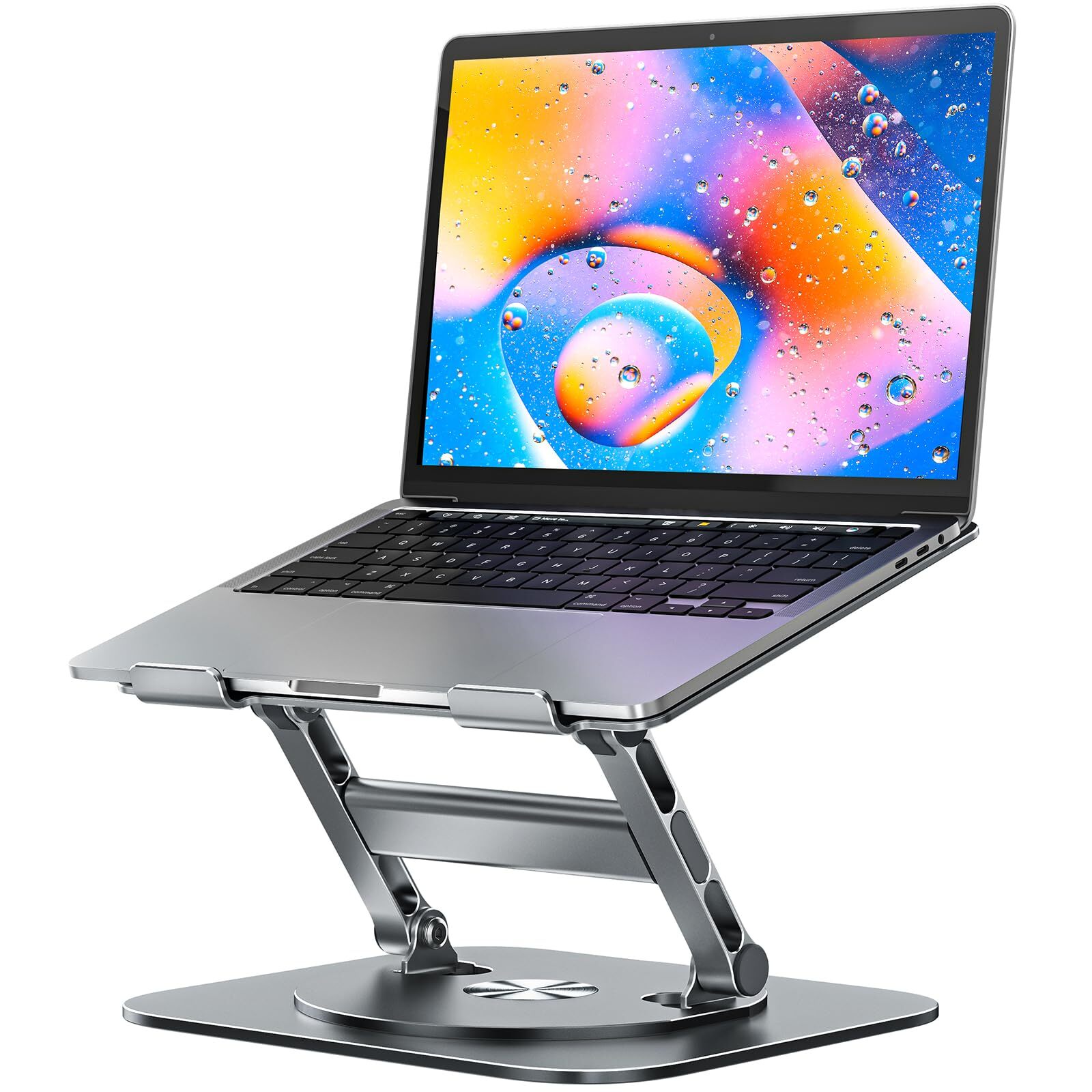 360° Swivel Aluminum Laptop Stand - Ergonomic Adjustable Computer Riser for Notebooks & Laptops